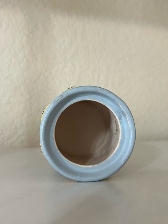 Floral Bunny Blue Decorative Ceramic Pot Easter Eggs - Picture 4 of 8